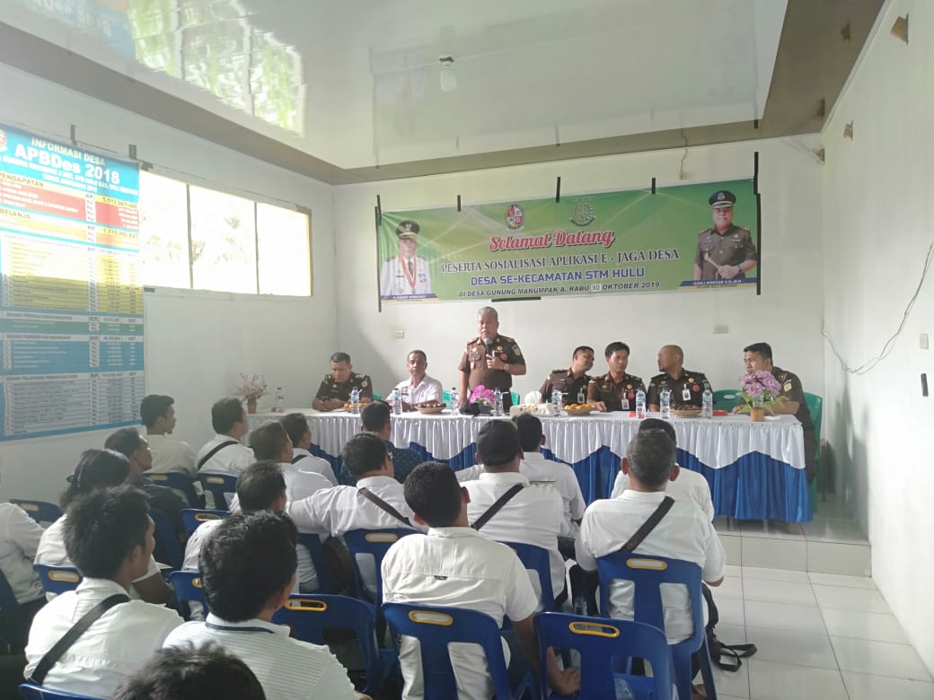 ROAD SHOW Kejaksaan Negeri Deli Serdang tentang Sosialisasi Program e-JAGADESA (JAKSA GARDA DESA) di Kec. Gunung  Meriah Desa Marjandi Pematang dan Kec. STM Hulu Desa Gunung Manumpak A Kab. Deli Serdang.