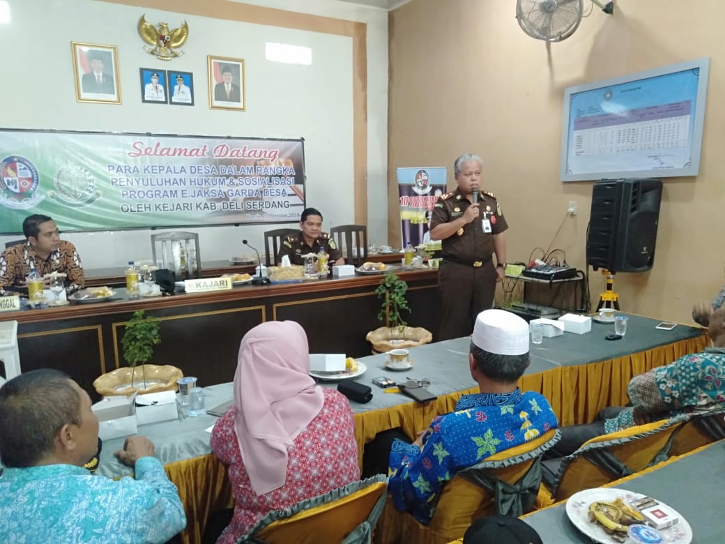 Road show Kajari DS, dalam rangka aktifasi e-JagaDesa Di Desa Lalang Kec. Sunggal Kab. Deli Serdang